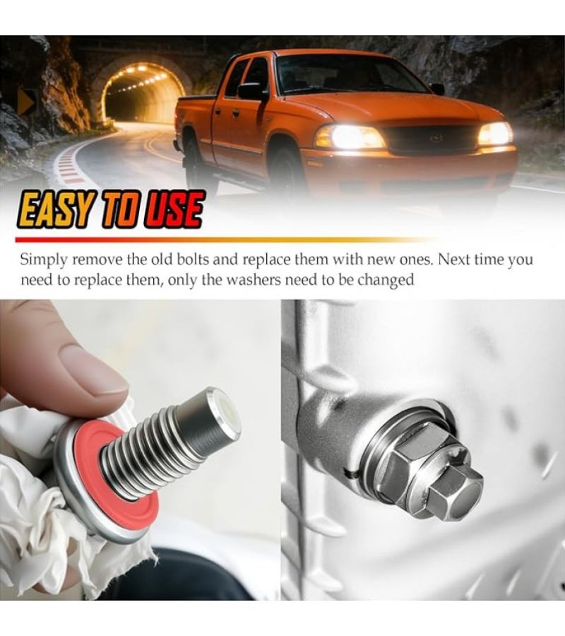 M14x1.5 Oil Drain Plug Kit With 6 Gaskets For Buick Chevrolet GMC - Image 5