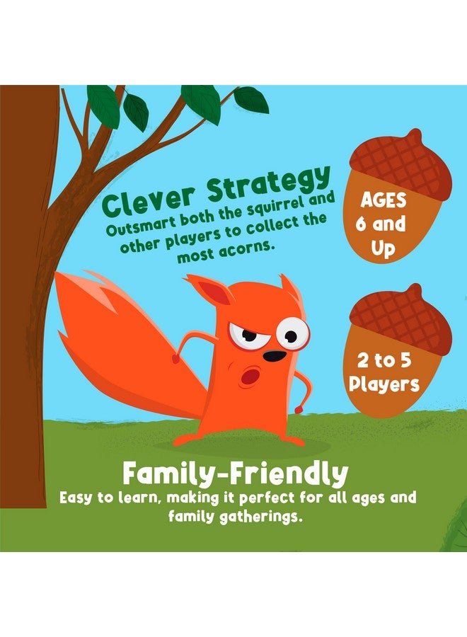 University Games, Who Took My Nuts? Family Bluffing Game, Ages 6+, Trade Fruit, Outsmart Friends & Collect Acorns - Fast, Fun Game for Family Nights & Gatherings - Image 4
