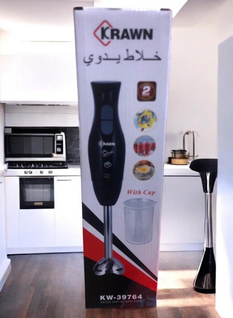 كراون خلاط يدوي كهربائي من الفولاذ المقاوم للصدأ 39764 أسود/أبيض/فضي - Image 2