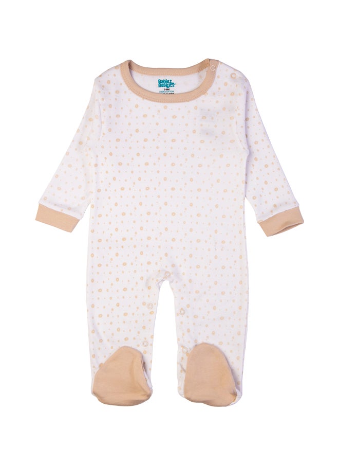 Babies Basic 5 Piece Unisex 100% Cotton Gift Set Include Bib, Romper, Mittens, Cap And Sleepsuit/Jumpsuit- Be Brave  - Image 3