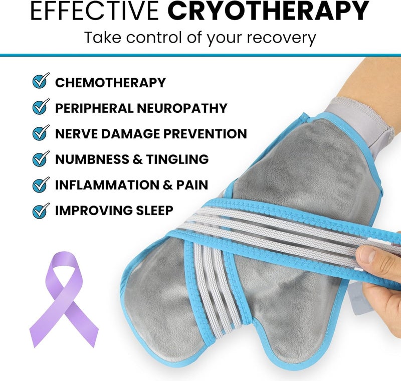 Arctic Flex Vive Cold Gloves for Chemotherapy Neuropathy Pair of 1  Heavy Duty Clay Ice Mitts for Hands  Hot  Cold Therapy Gloves  Frozen Chemo Hand Ice Packs for Arthritis Pain - Image 3