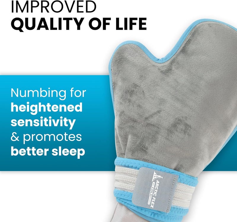 Arctic Flex Vive Cold Gloves for Chemotherapy Neuropathy Pair of 1  Heavy Duty Clay Ice Mitts for Hands  Hot  Cold Therapy Gloves  Frozen Chemo Hand Ice Packs for Arthritis Pain - Image 5