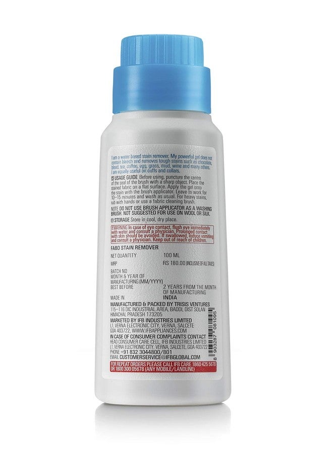 IFB Essentials Liquid Fabo Stain Remover For Tough Stains - 100 Ml, 1 Count - Image 2