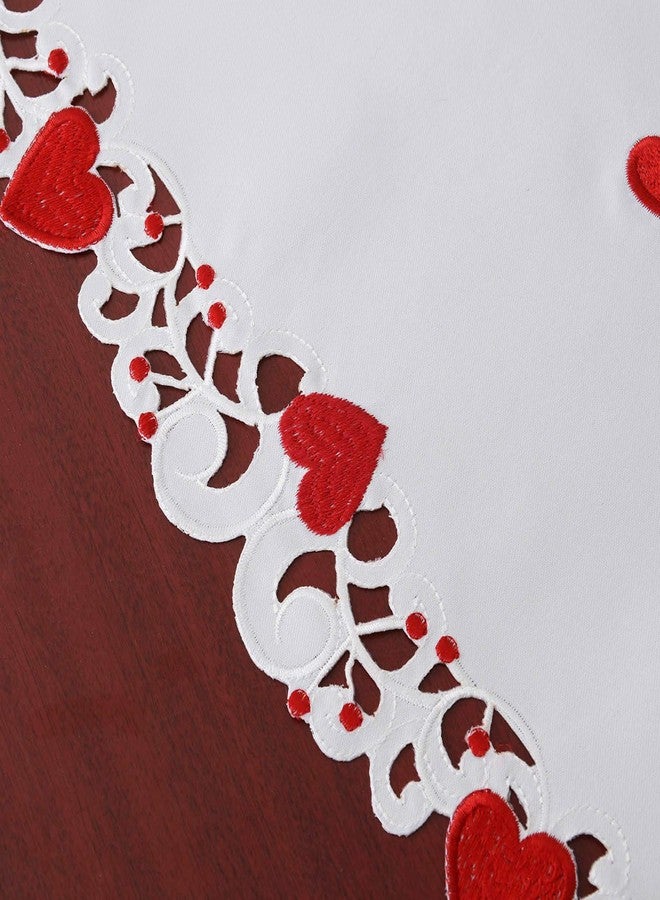 Grelucgo Embroidered Table Runner for February 14th (14x54 inches) - Image 4