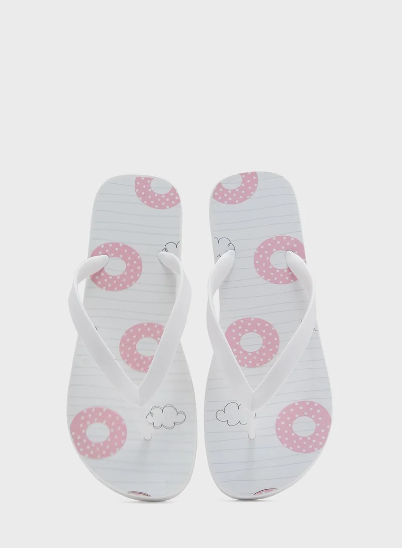 Ginger Ladies Cloud Print Flip Flop
