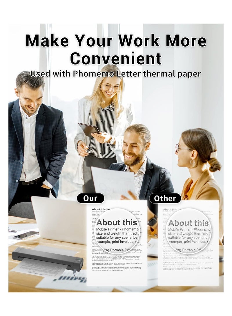 Portable Bluetooth Wireless M80F-A4 Thermal Printer, Compact Inkless Printer for Travel, Support Phone, Laptop, Small Printers for Home Use Vehicles Office School Stencils - Image 2