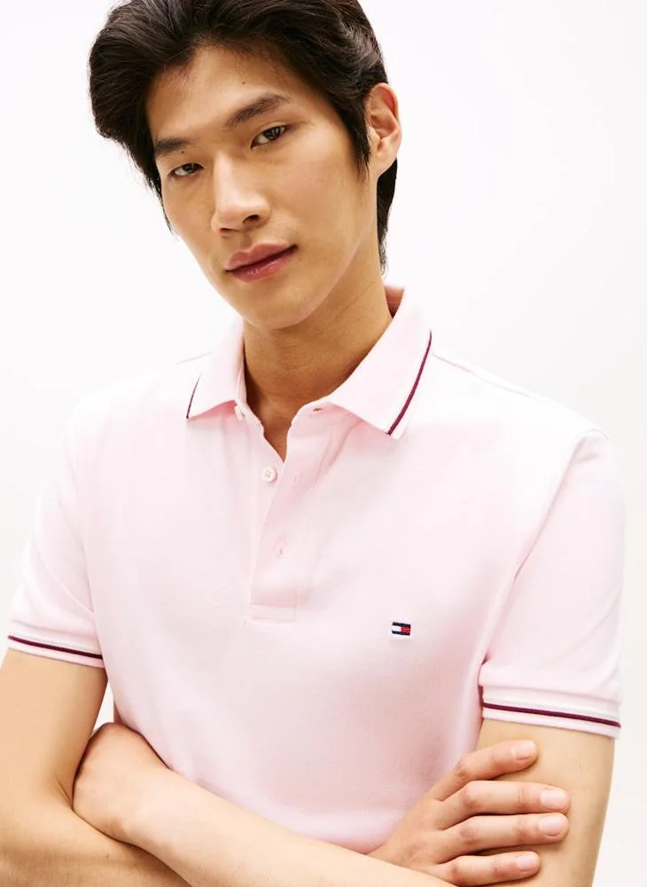 Slim Fit Tipped Pique Polo Shirt