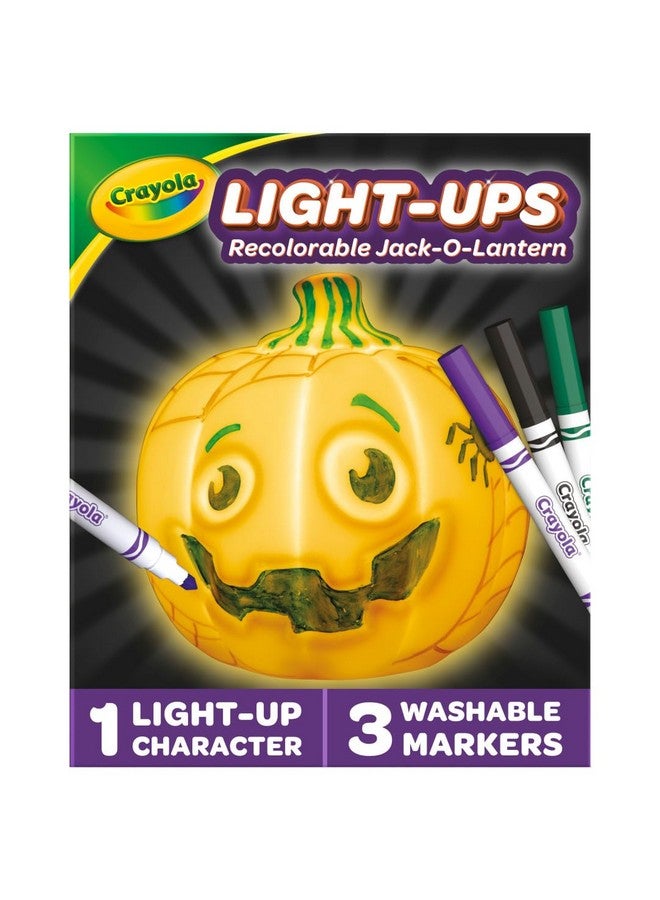 Crayola Light-Ups - Jack-O-Lantern, Light Up Pumpkin, Reusable Coloring Toy, Glow in The Dark, Ages 4, 5, 6, 7 - Image 1