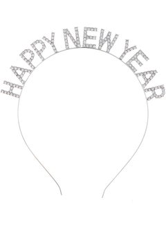BinaryABC BinaryABC Happy New Year Headband TiaraRhinestone New Year HeadbandNew Year Eve Hair Accessories Party Supplies Favors 