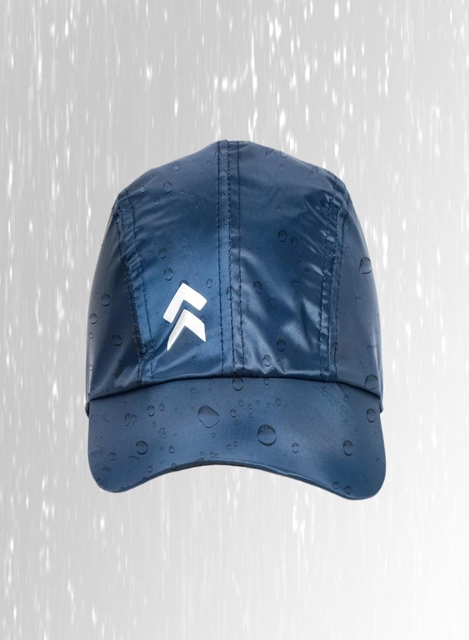 C Classic Water-Resistant Baseball Cap, Lightweight,Rainy Wear, Adjustable Buckle, Fit for All Kind of Outdoor Activites in Monsoon with Reflective Logo (in, Alpha, Free Size, Blue) - Image 5