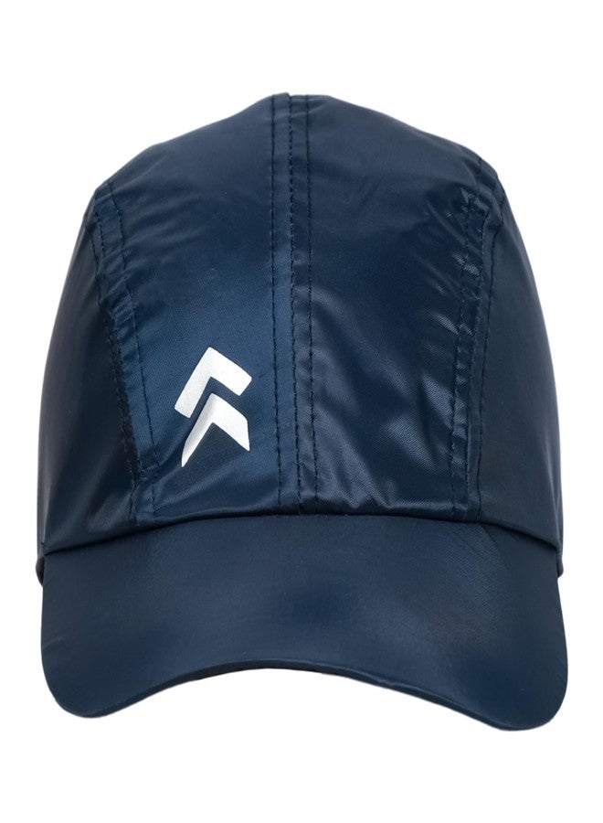 C Classic Water-Resistant Baseball Cap, Lightweight,Rainy Wear, Adjustable Buckle, Fit for All Kind of Outdoor Activites in Monsoon with Reflective Logo (in, Alpha, Free Size, Blue) - Image 1