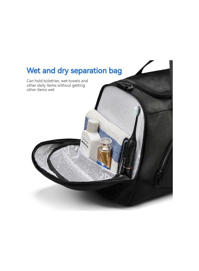 PROMASS Gym Bag, Medium Gym Bag With Shoes Pouch, Large Capacity Gym Duffle Bags For Men, Waterproof Gym Bag For Women, Lightweight Mini Duffel Bag For Business Travel And Sport (Black) - Image 5