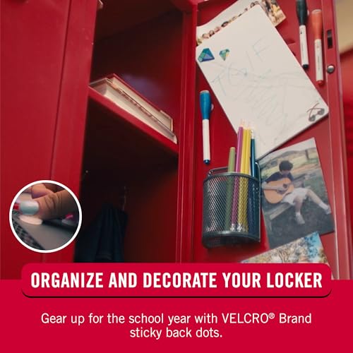 VELCRO Brand دوائر فيلكرو مع لاصق أبيض | 200 حبة | 3/4" دوائر | إغلاقات دائرية لاصقة لتنظيم، الفنون والحرف، مشاريع مدرسية، 91824، 200 حبة - Image 4