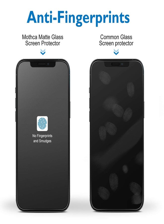 Mothca Matte Glass Screen Protector for iPhone 12 Pro/iPhone 12 6.1-Inch 2020, Anti-Glare & Anti-Fingerprint, Full Coverage Tempered Glass Film - Image 5