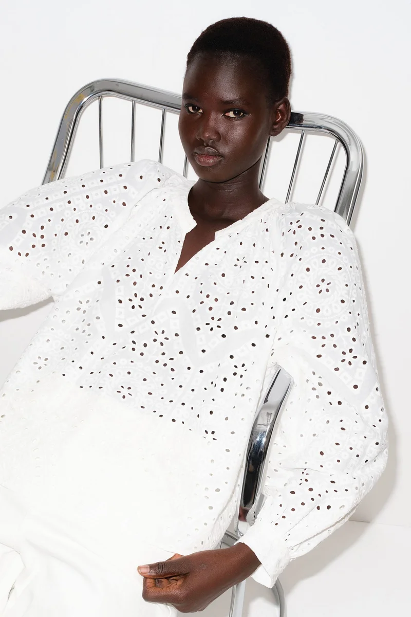 H&M Broderie anglaise blouse