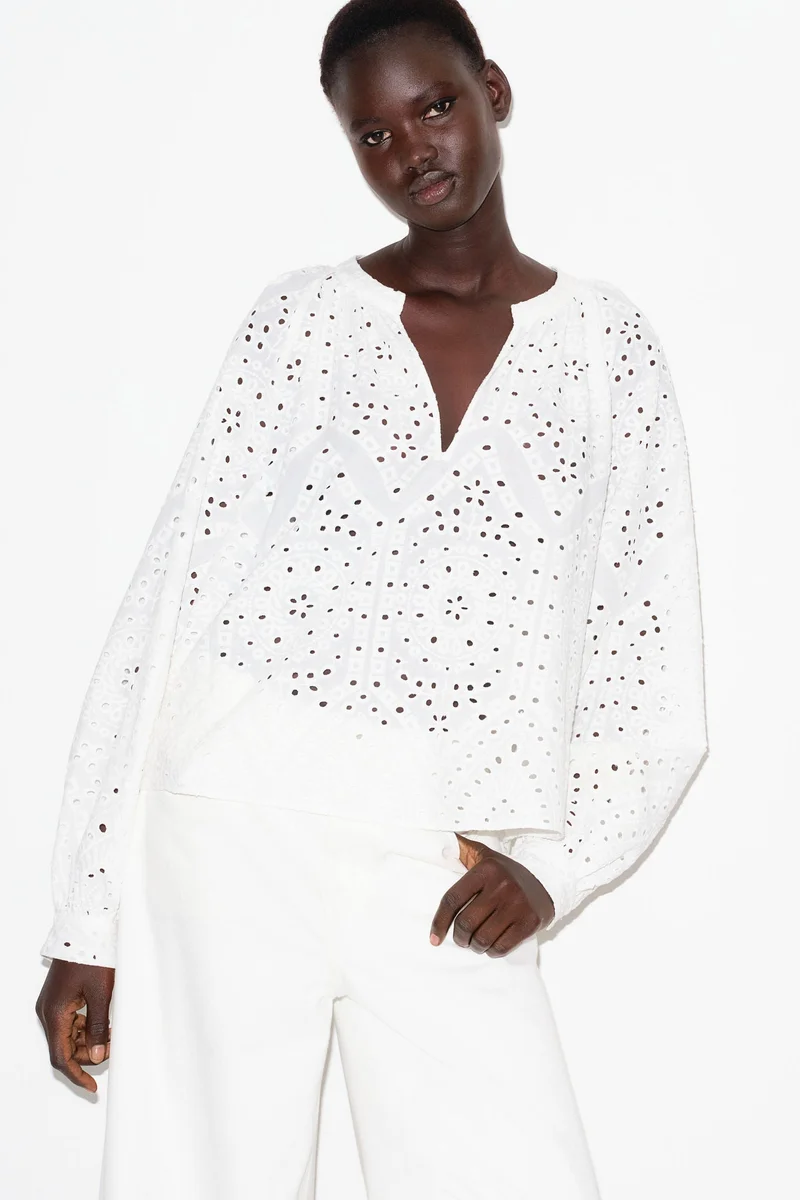 H&M Broderie anglaise blouse