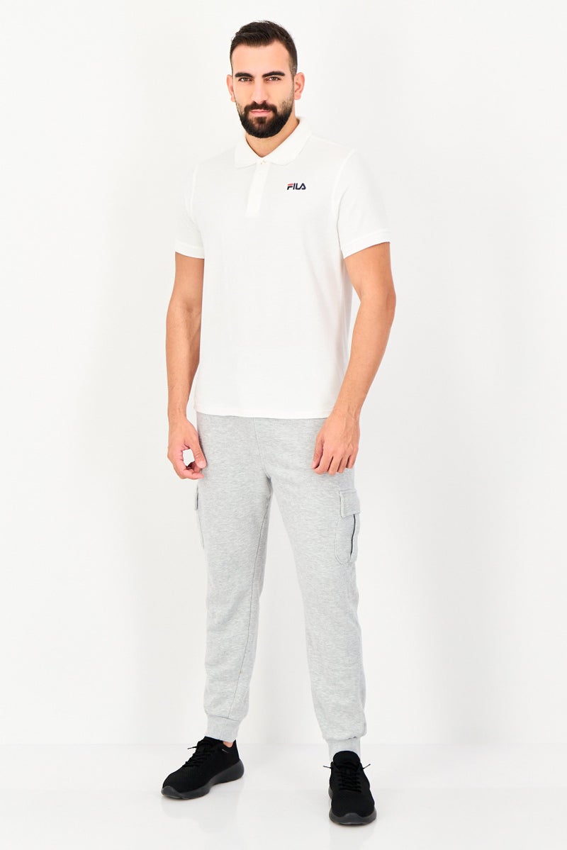 FILA Men Regular Fit Embroidered Logo Short Sleeve Polo Shirt, White - Image 2