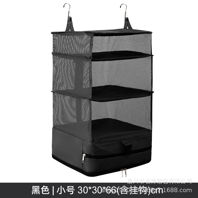 Clothes Wall-Mounted Sundry Storage Bag Three-Layer Hanging Bag Book Hanging Bag Storage Bag Convenient - Image 1