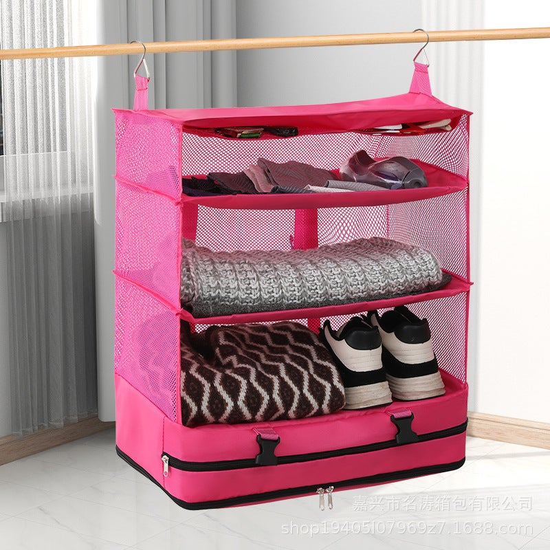 Clothes Wall-Mounted Sundry Storage Bag Three-Layer Hanging Bag Book Hanging Bag Storage Bag Convenient - Image 3