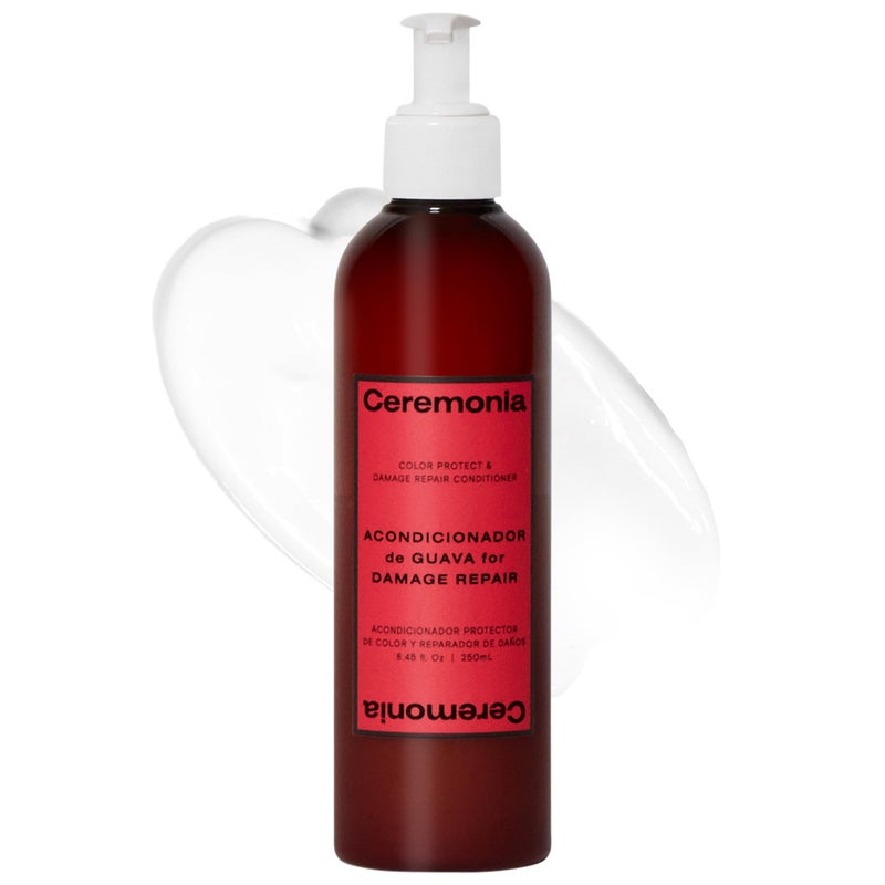 Ceremonia Guava Protect Repair Conditioner with Aloe Vera for Damaged and Color Treated Hair 845 Fl Oz 250 mL
