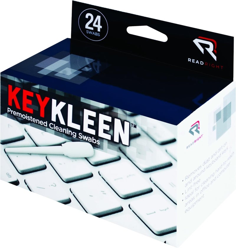 KeyKleen Keyboard Cleaner Swabs, 24 Swabs per Box (RR1243) White