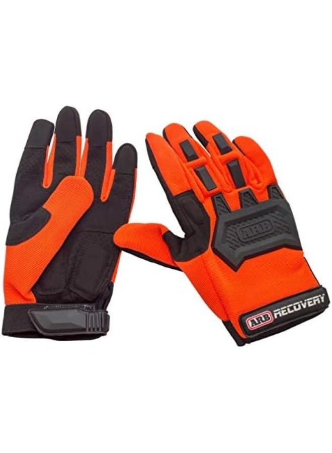 ARB Premium Recovery Winch Offroad Work Gloves Unisex, Cut and Impact Resistant, Hi-Vis Orange, All Purpose, Touch Screen Compatible, Adjustable Wrist Strap, Tactile Padded Palms, One Size Fits Most - Image 3