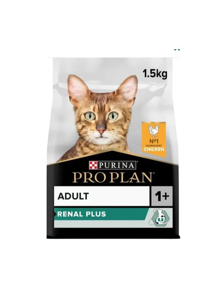 PURINA Pro Plan Opti Renal Original Dry Food with Chicken for Adult Cats 1.5kg (1+ Years) 