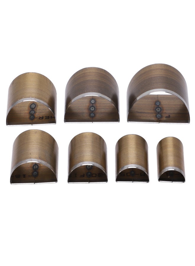 7PCS Leather Die Cutter 20 to 50mm Handcraft Leather Die Cut Shapes Semicircle Shape High Speed Steel Leather Cutting Dies - Image 1