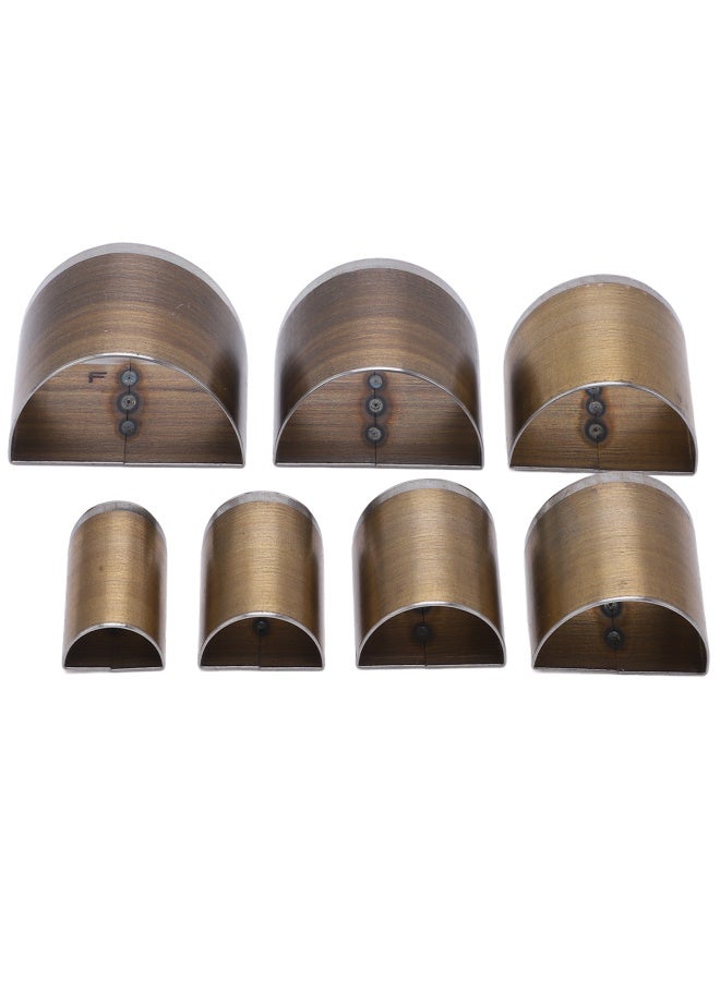 7PCS Leather Die Cutter 20 to 50mm Handcraft Leather Die Cut Shapes Semicircle Shape High Speed Steel Leather Cutting Dies - Image 2