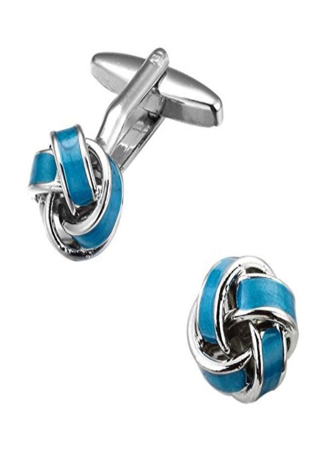 Cufflinks Perfect Knot Design Cufflink Button Set & For Men And Gift Box (Style Knot Cufflink Set)