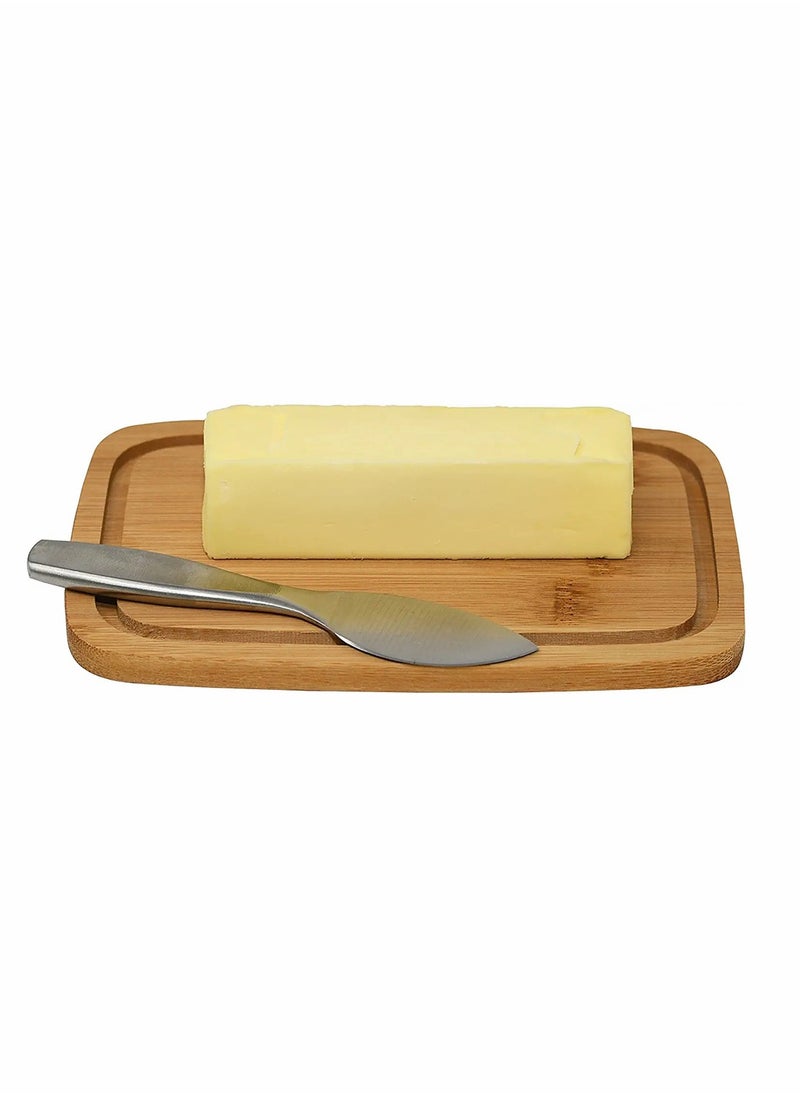 SYOSI - Bamboo Butter Dish With Dome Lid, Covered Butter Holder for Countertop, Airtight Butter Container with Cover, Butter Keeper Storage Perfect for West, East Coast Butter, Dishwasher Safe - Image 1