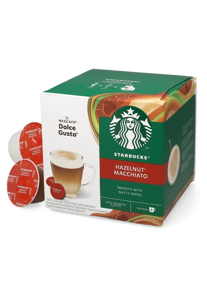 Starbucks Dolce Gusto Hazelnut Macchiato 12 Coffee Capsules 123g - Image 2