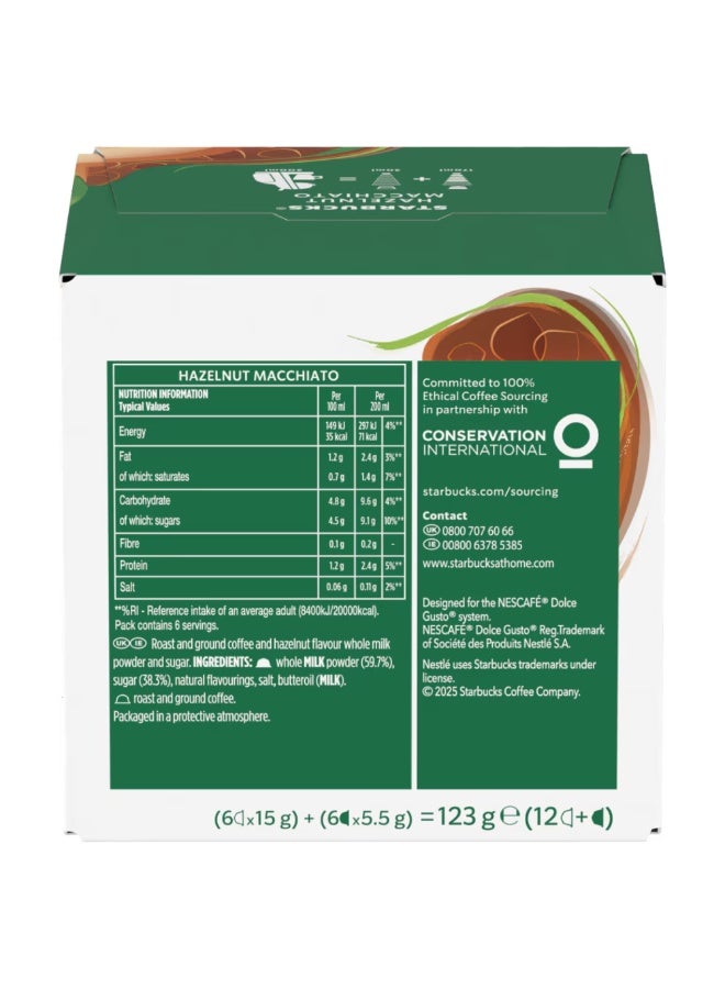 Starbucks Dolce Gusto Hazelnut Macchiato 12 Coffee Capsules 123g - Image 5