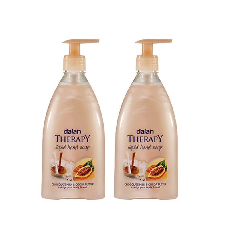 Dalan Therapy Liquid Soap 400 ml from Turkey Pack of 2 Chocolate Milk Cocoa Butter - Image 1