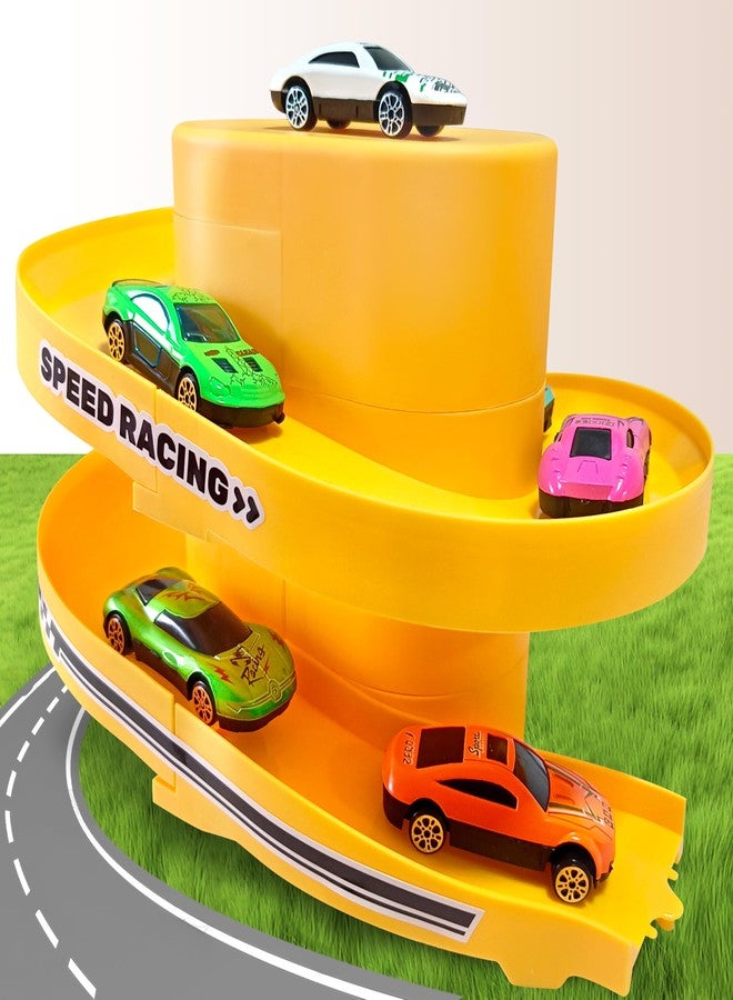 Saichotoy Toy Car Track Storage Playset - Car Toys Race Set Including 12 Diecast Cars, PlayMat, Race Tracks, Car Ramp, Kids Birthday Gift Toys for 2 3 4 5 Year Old Boys 1-3 2-4 Toddlers - Image 4