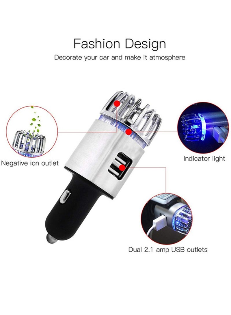 SUPER WINNER 2 in 1 Car Air Purifier and Dual USB Car Charger Odor Remover Purifier Super Fast Mobile and Tab Charger keep fresh Vehicle Environment with Luxurious Smart Device By Turki  - Image 4