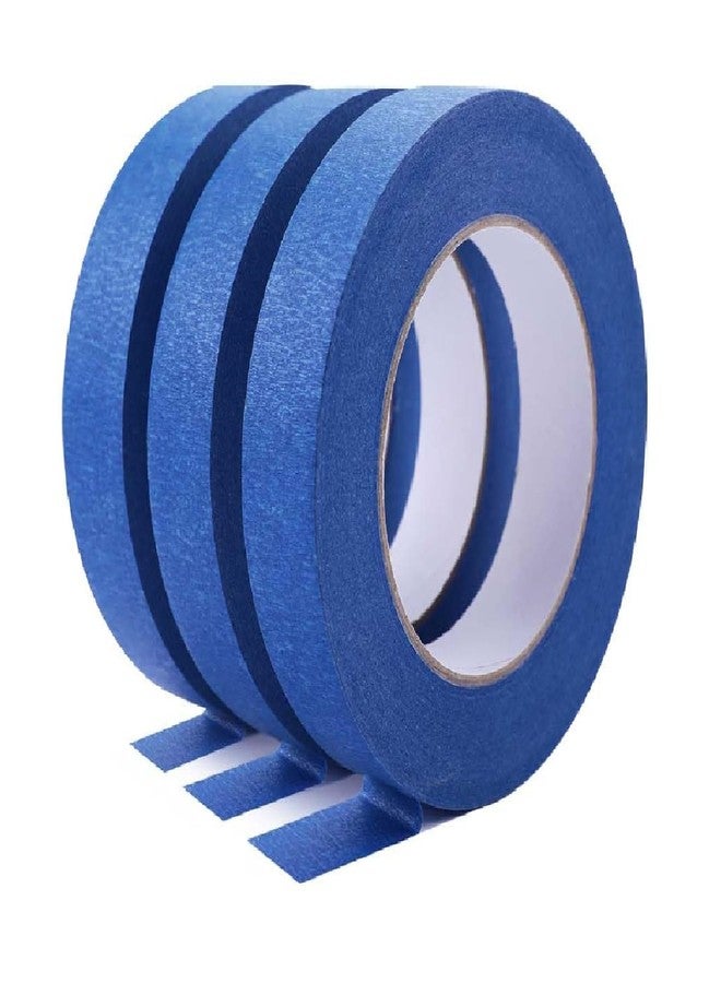 HTVRONT Blue Painters Tape - 1 Inch x 60 Yards x 3 Rolls Masking Tape, Multi-Surface Painters Tape, Paint Tape for Wall, Painting, Craft, Art Supplies, Clean Release Painter's Blue Tape - Image 1