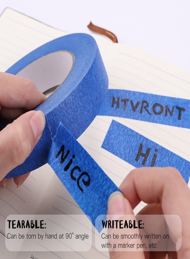 HTVRONT Blue Painters Tape - 1 Inch x 60 Yards x 3 Rolls Masking Tape, Multi-Surface Painters Tape, Paint Tape for Wall, Painting, Craft, Art Supplies, Clean Release Painter's Blue Tape - Image 5