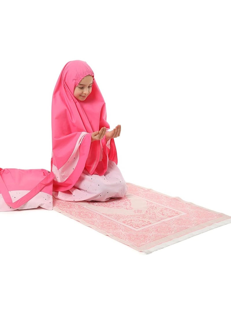 إلانيسا  عمر 8–9 سنوات – طقم صلاة مميز للأطفال مع حقيبة وسجادة صلاة متناسقة، صناعة تركية - Image 2