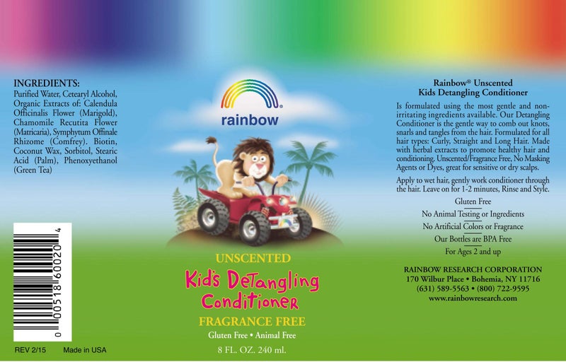 Rainbow Research Detangling Unscented Conditioner for Kids - 8.5 Oz - Image 2