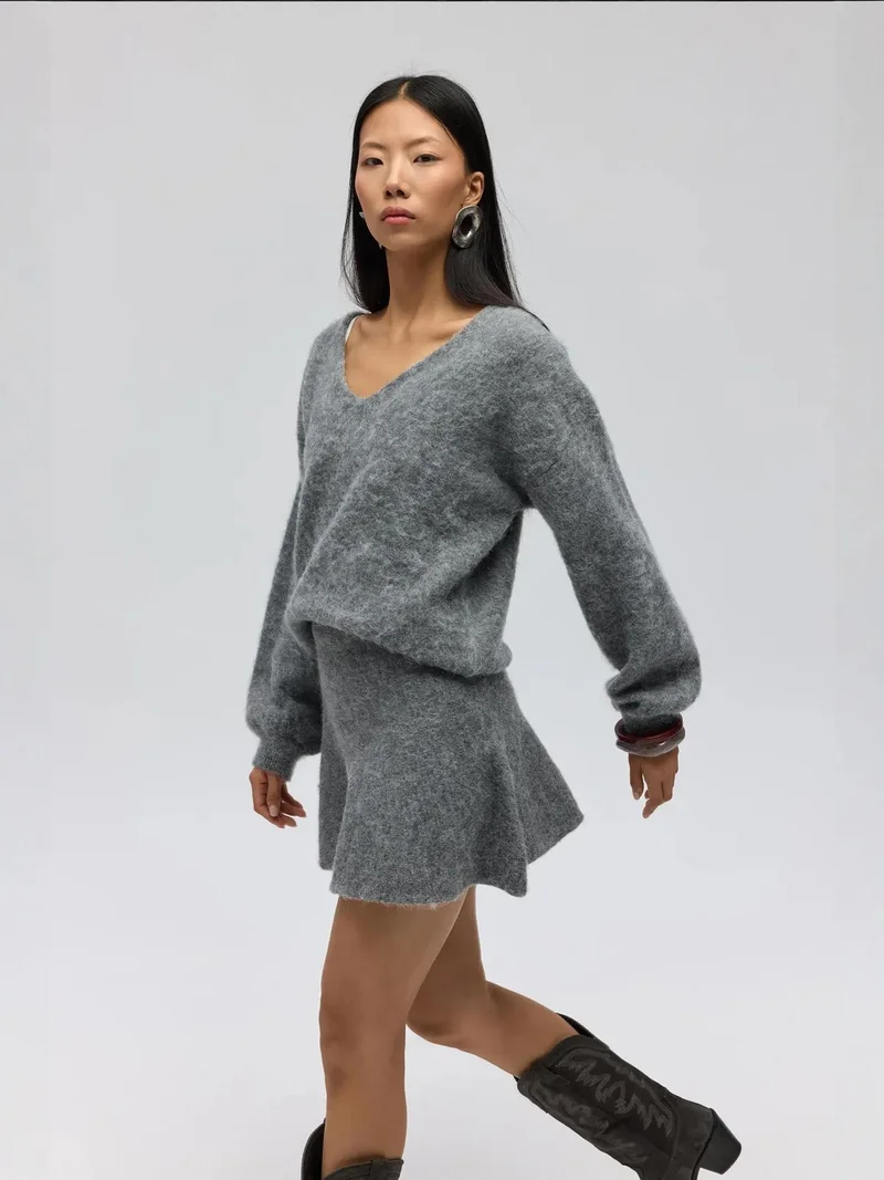 Mai Collection MAI STUDIOS Nordis Knitwear Frilly Mini Skirt