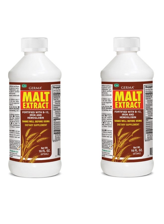 Germa Extracto de Malta 16oz Malt Extract Fortified with B-12 and Iron 2pk - Image 1