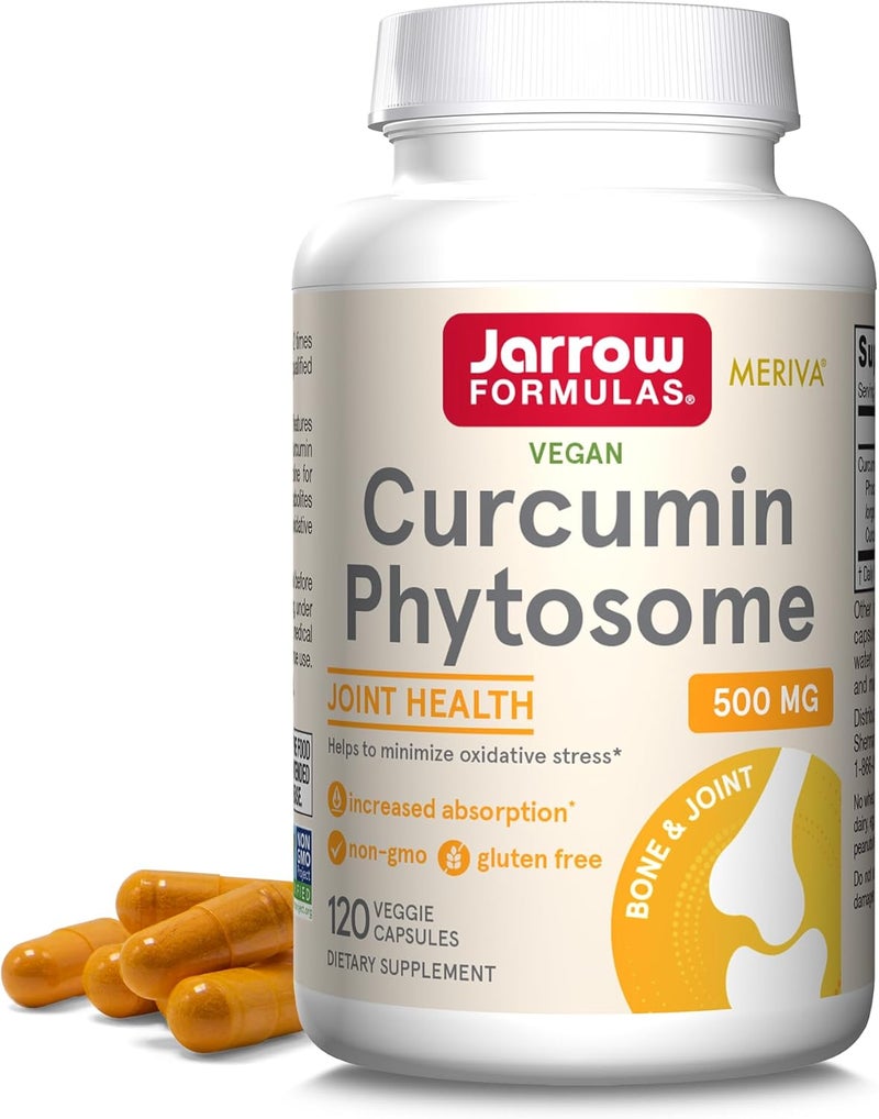 Jarrow Formulas Curcumin Phytosome 500 mg  120 Veggie Capsules  Formulated with Meriva  Antioxidant Support Supplement  Joint Health  Support  60 Servings - Image 1