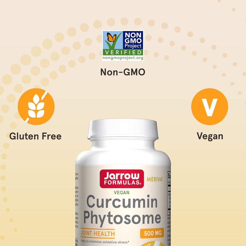 Jarrow Formulas Curcumin Phytosome 500 mg  120 Veggie Capsules  Formulated with Meriva  Antioxidant Support Supplement  Joint Health  Support  60 Servings - Image 5