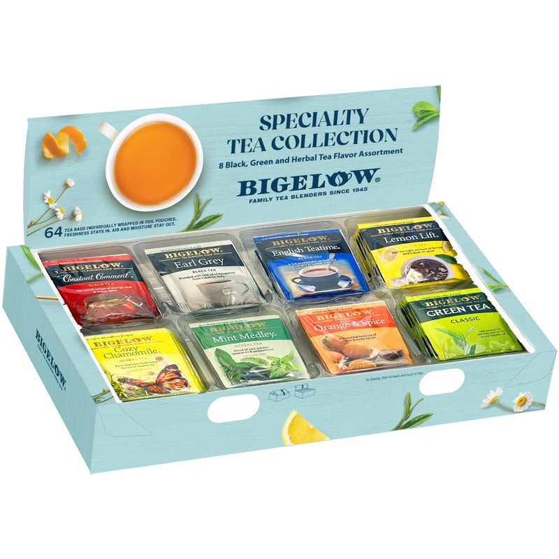 Bigelow Tea Assortment Green Black and Herbal Teas with English Teatime Constant Comment Lemon Lift Earl Grey Green Cozy Chamomile Orange Spice Mint Medley 64 Tea Bags Pack of 1 - Image 2