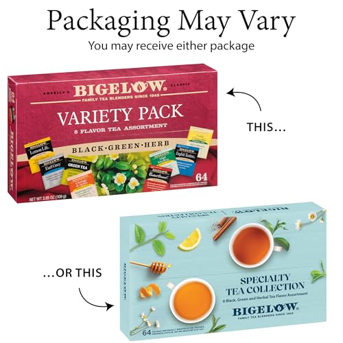 Bigelow Tea Assortment Green Black and Herbal Teas with English Teatime Constant Comment Lemon Lift Earl Grey Green Cozy Chamomile Orange Spice Mint Medley 64 Tea Bags Pack of 1 - Image 3