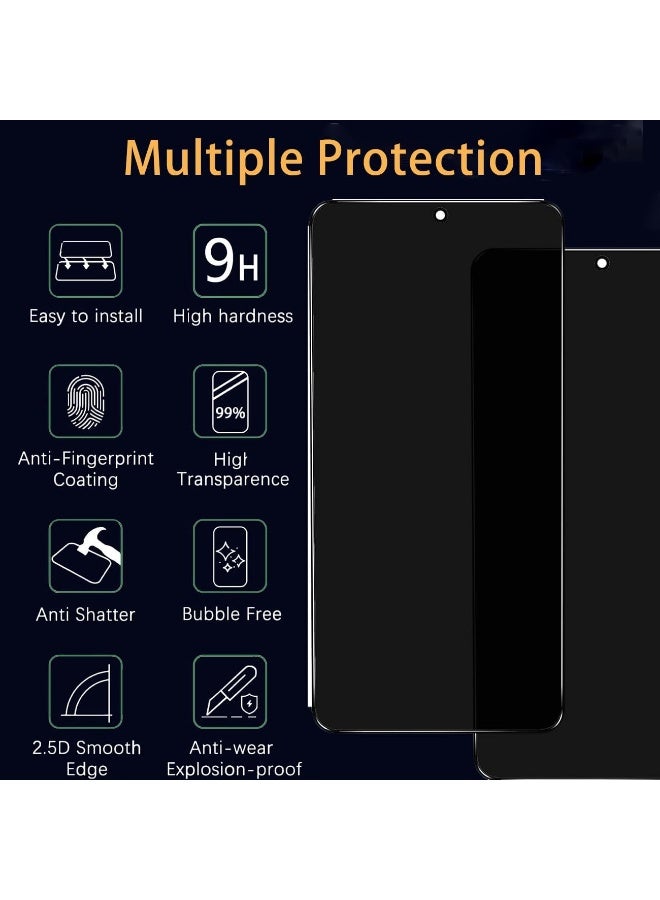 BORTONY Xiaomi Redmi Note 14 Privacy Screen Protector 2-pack Privacy Film 9H Hardness Anti-Spy Privacy For Redmi Note 14 4G - Image 5