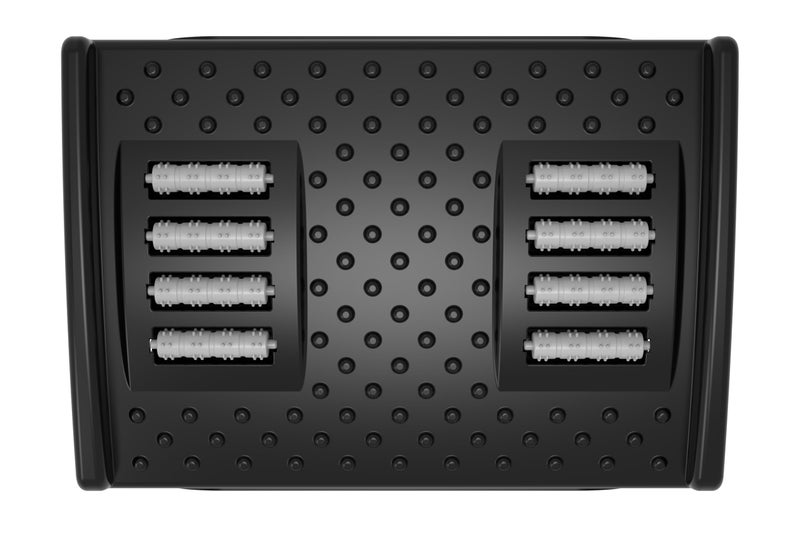 Techhark® Ergonomic Under Desk Foot Rest with Massage Rollers, 40 x 29 x 12.3 cm, Anti-Slip Design, Black, Plastic - Image 5