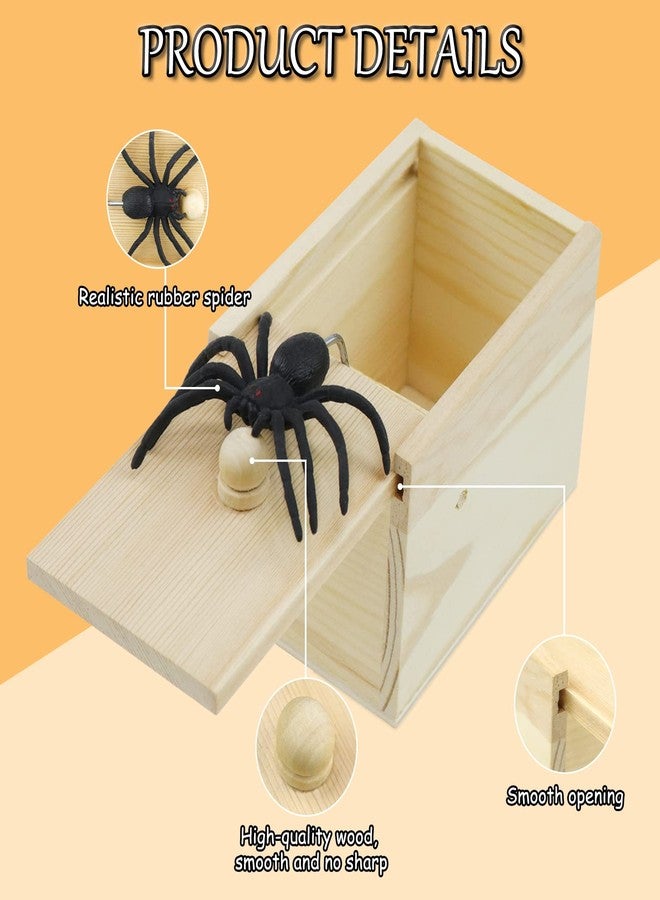 Oiuros Spider Prank Scare Box, Handmade Fun Practical Surprise Joke Boxes, Hilarious Halloween Spoof Gift Box for Adults Kids - Image 4
