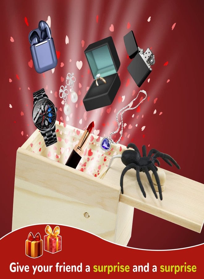 Oiuros Spider Prank Scare Box, Handmade Fun Practical Surprise Joke Boxes, Hilarious Halloween Spoof Gift Box for Adults Kids - Image 5